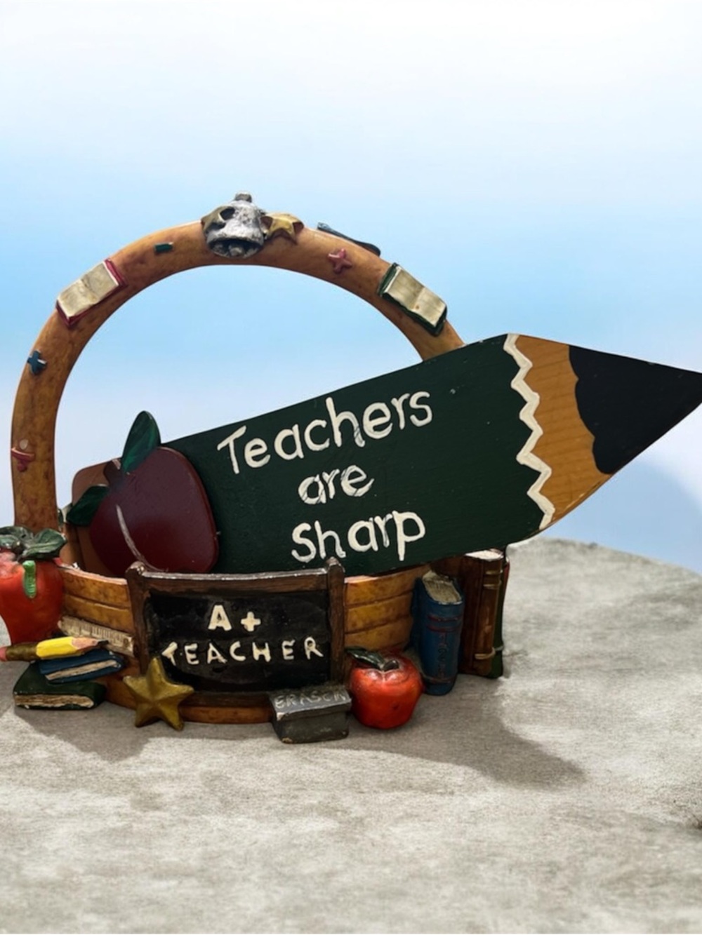Teachers Are Sharp Pencil Basket Decor - Multicolor